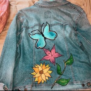 Hand painted jean jacket